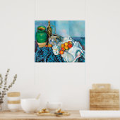 Nog steeds leven met appels Paul Cézanne die eten  Poster (Keuken)