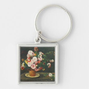 Nog steeds leven met asters sleutelhanger