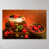 Nog steeds leven met bessen poster (Voorkant)