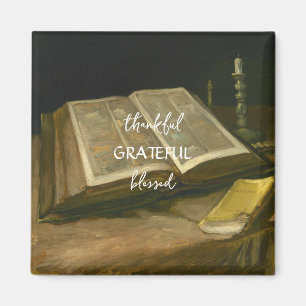 Nog steeds leven met bijbel van Vincent Van Gogh Magneet