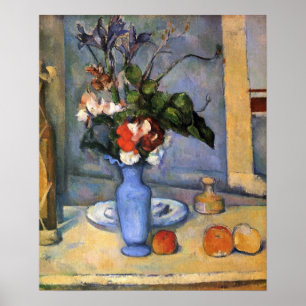 Nog steeds leven met blauwe vase door Paul Cezanne Poster