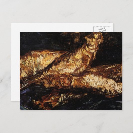 Nog steeds leven met Bloaters door Vincent van Gog Briefkaart (Voorkant / Achterkant)