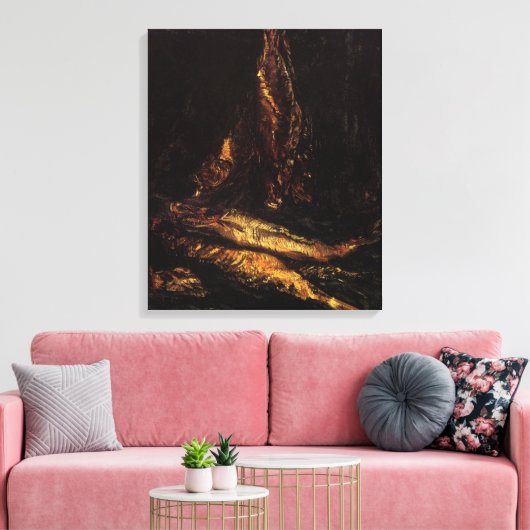 Nog steeds leven met Bloaters door Vincent van Gog Canvas Afdruk (Insitu (Woonkamer))