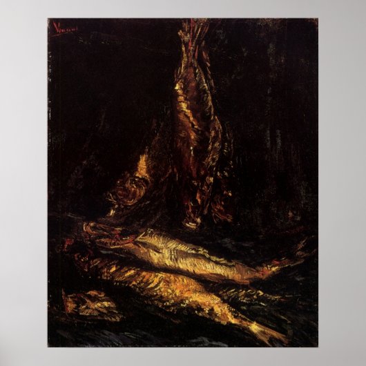 Nog steeds leven met Bloaters door Vincent van Gog Poster (Voorkant)