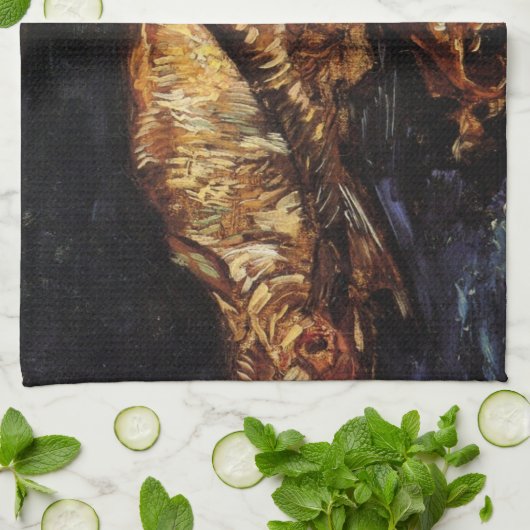 Nog steeds leven met Bloaters door Vincent van Gog Theedoek (Gevouwen)