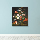 Nog steeds leven met bloemen canvas afdruk (Insitu (Houten vloer))