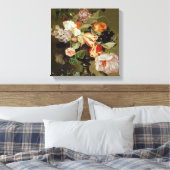 Nog steeds leven met bloemen canvas afdruk (Insitu (Slaapkamer))