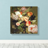 Nog steeds leven met bloemen canvas afdruk (Insitu (Houten vloer))