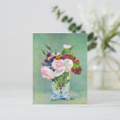 Nog steeds leven met bloemen door Edouard Manet Briefkaart (Staand voorkant)