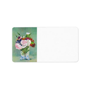 Nog steeds leven met bloemen door Edouard Manet Etiket