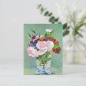 Nog steeds leven met bloemen door Manet Briefkaart (Staand voorkant)