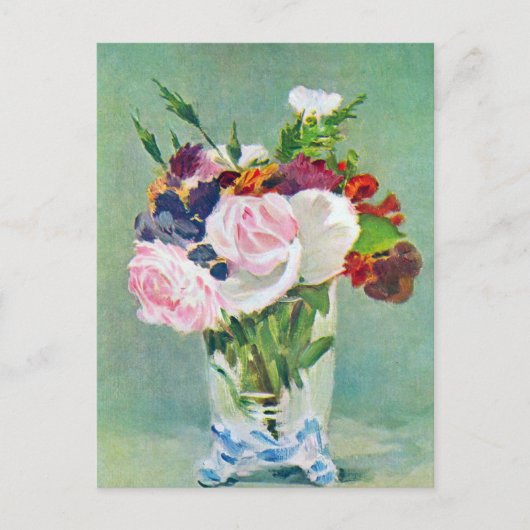 Nog steeds leven met bloemen door Manet Briefkaart (Voorkant)