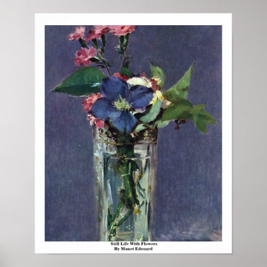 Nog steeds leven met bloemen door Manet Edouard Poster (Voorkant)