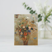 Nog steeds leven met bloemen door Odilon Redon Briefkaart (Staand voorkant)