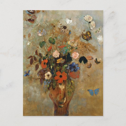 Nog steeds leven met bloemen door Odilon Redon Briefkaart (Voorkant)