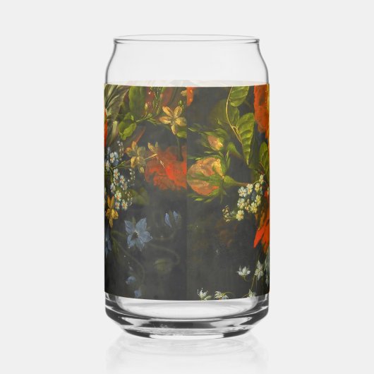 Nog steeds leven met bloemen en fruit blikvorm glas (Rechts)