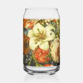 Nog steeds leven met bloemen en fruit blikvorm glas (Links)