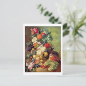 Nog steeds leven met bloemen en fruit briefkaart (Staand voorkant)