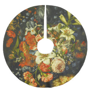 Nog steeds leven met bloemen en fruit kerstboom rok