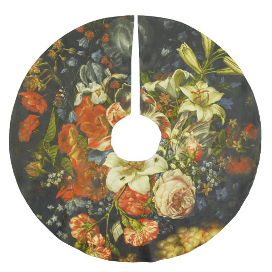 Nog steeds leven met bloemen en fruit kerstboom rok (Voorkant)