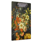 Nog steeds leven met bloemen en fruit klembord (Rechts)