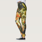 Nog steeds leven met bloemen en fruit leggings (Links)