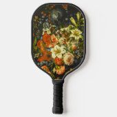 Nog steeds leven met bloemen en fruit pickleball paddle (Achterkant)