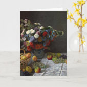 Nog steeds leven met bloemen en fruit van Claude M Kaart (Gele Bloem)