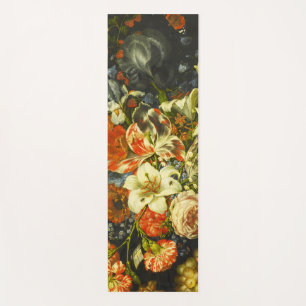 Nog steeds leven met bloemen en fruit yogamat