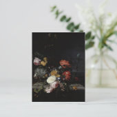 Nog steeds leven met bloemen en insecten briefkaart (Staand voorkant)