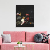 Nog steeds leven met bloemen en insecten canvas afdruk (Insitu (Woonkamer))