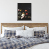 Nog steeds leven met bloemen en insecten canvas afdruk (Insitu (Slaapkamer))