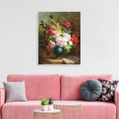 Nog steeds leven met bloemen en muziek op vellen canvas afdruk (Insitu (Woonkamer))