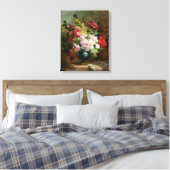 Nog steeds leven met bloemen en muziek op vellen canvas afdruk (Insitu (Slaapkamer))