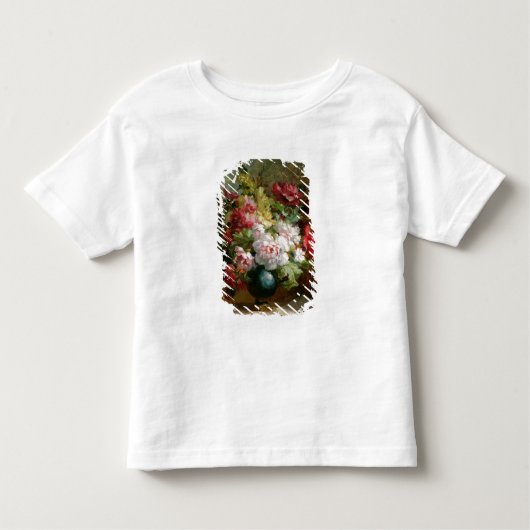 Nog steeds leven met bloemen en muziek op vellen kinder shirts (Voorkant)