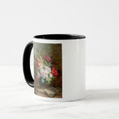 Nog steeds leven met bloemen en muziek op vellen mok (Voorkant links)