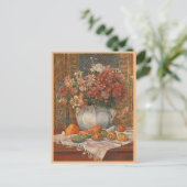 Nog steeds leven met bloemen en wrijfperen, renoir briefkaart (Staand voorkant)