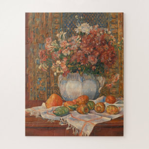 Nog steeds leven met bloemen en wrijfperen, renoir legpuzzel