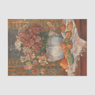 Nog steeds leven met bloemen en wrijfperen, renoir tissuepapier