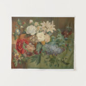 Nog steeds leven met bloemen in een Terracotta Vas Wandkleed (Voorkant (horizontaal))