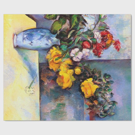 Nog steeds leven met bloemen in een vaas, Paul Cez Cadeaupapier (Vlak)