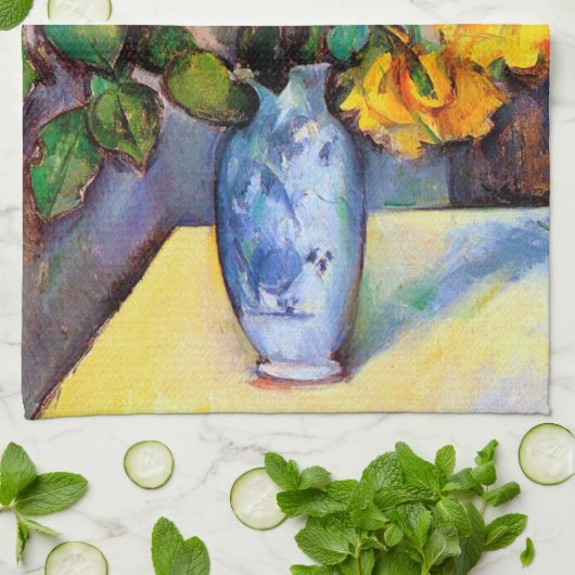 Nog steeds leven met bloemen in een vaas, Paul Cez Theedoek (Gevouwen)