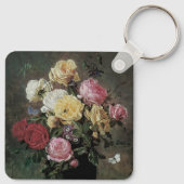 Nog steeds leven met bloemen in Vase door Olaf Her Sleutelhanger (Achterkant)