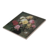 Nog steeds leven met bloemen in Vase door Olaf Her Tegeltje (Zijkant)