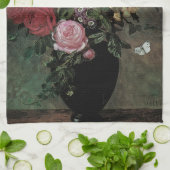 Nog steeds leven met bloemen in Vase door Olaf Her Theedoek (Gevouwen)