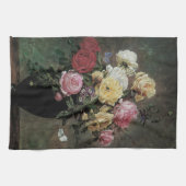 Nog steeds leven met bloemen in Vase door Olaf Her Theedoek (Horizontaal)