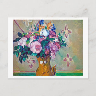 Nog steeds leven met bloemen, Paul Cezanne Briefkaart
