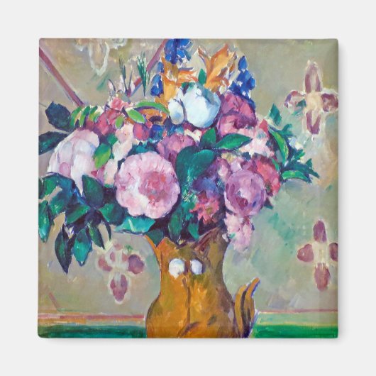 Nog steeds leven met bloemen, Paul Cezanne Magneet (Voorkant)