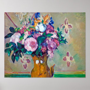 Nog steeds leven met bloemen, Paul Cezanne Poster