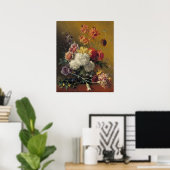 Nog steeds leven met bloemen poster (Thuiskantoor)
